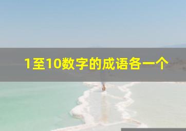 1至10数字的成语各一个