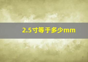 2.5寸等于多少mm