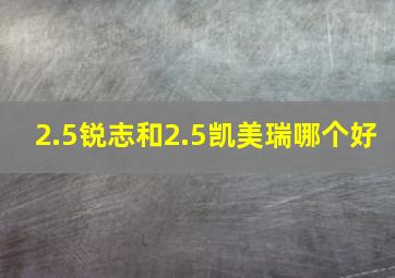 2.5锐志和2.5凯美瑞哪个好