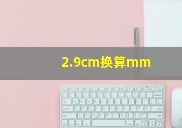 2.9cm换算mm