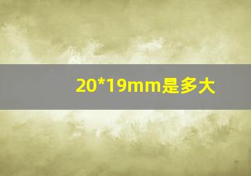 20*19mm是多大