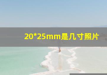 20*25mm是几寸照片