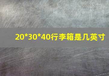 20*30*40行李箱是几英寸