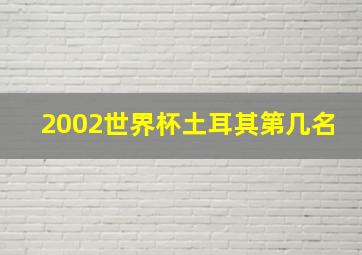 2002世界杯土耳其第几名