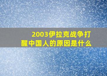 2003伊拉克战争打醒中国人的原因是什么