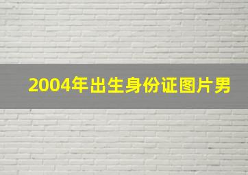 2004年出生身份证图片男