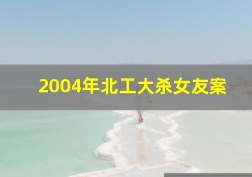 2004年北工大杀女友案