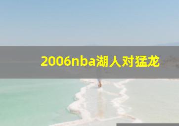 2006nba湖人对猛龙