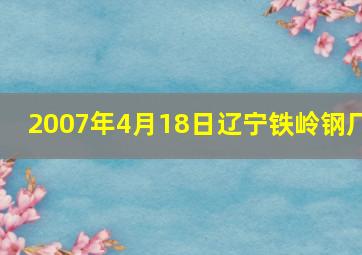 2007年4月18日辽宁铁岭钢厂