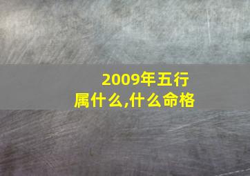 2009年五行属什么,什么命格