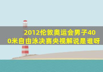 2012伦敦奥运会男子400米自由泳决赛央视解说是谁呀