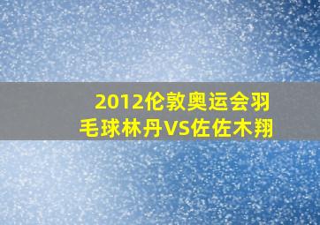 2012伦敦奥运会羽毛球林丹VS佐佐木翔