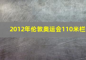 2012年伦敦奥运会110米栏