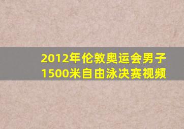 2012年伦敦奥运会男子1500米自由泳决赛视频