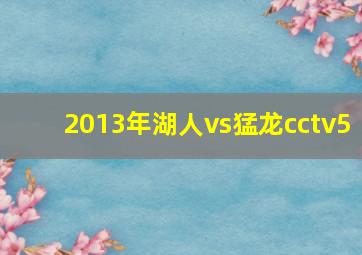 2013年湖人vs猛龙cctv5