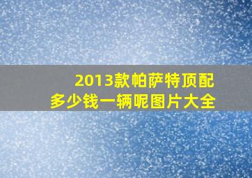 2013款帕萨特顶配多少钱一辆呢图片大全