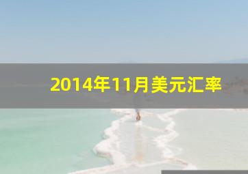 2014年11月美元汇率