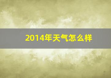 2014年天气怎么样