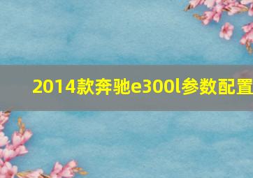 2014款奔驰e300l参数配置