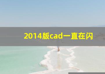 2014版cad一直在闪