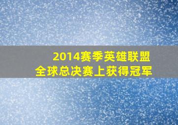 2014赛季英雄联盟全球总决赛上获得冠军