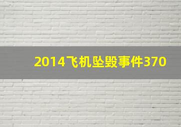 2014飞机坠毁事件370