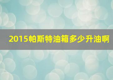 2015帕斯特油箱多少升油啊