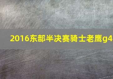 2016东部半决赛骑士老鹰g4