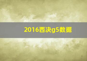 2016西决g5数据