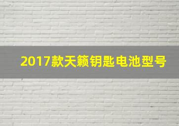 2017款天籁钥匙电池型号