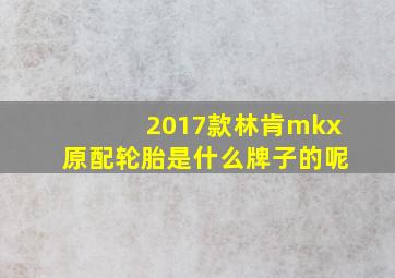 2017款林肯mkx原配轮胎是什么牌子的呢