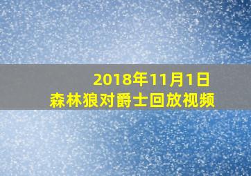 2018年11月1日森林狼对爵士回放视频