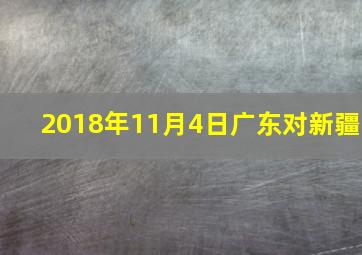 2018年11月4日广东对新疆