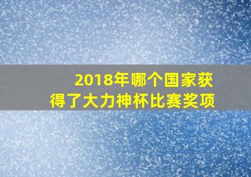 2018年哪个国家获得了大力神杯比赛奖项