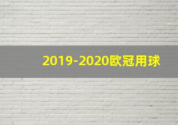 2019-2020欧冠用球