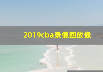 2019cba录像回放像