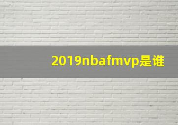 2019nbafmvp是谁