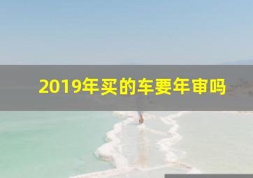 2019年买的车要年审吗