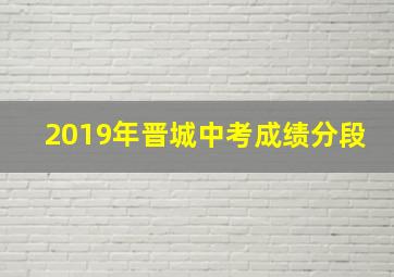 2019年晋城中考成绩分段