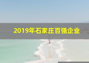 2019年石家庄百强企业