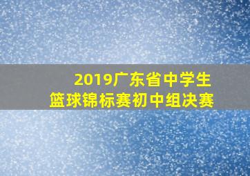 2019广东省中学生篮球锦标赛初中组决赛