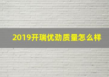 2019开瑞优劲质量怎么样