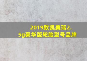 2019款凯美瑞2.5g豪华版轮胎型号品牌