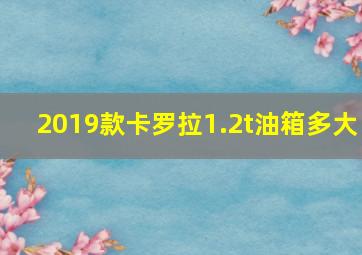 2019款卡罗拉1.2t油箱多大