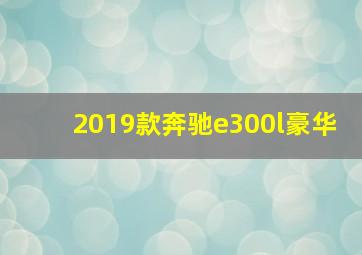 2019款奔驰e300l豪华