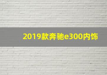 2019款奔驰e300内饰