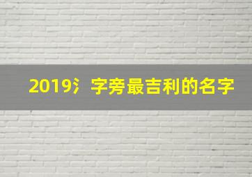 2019氵字旁最吉利的名字