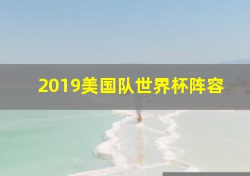 2019美国队世界杯阵容