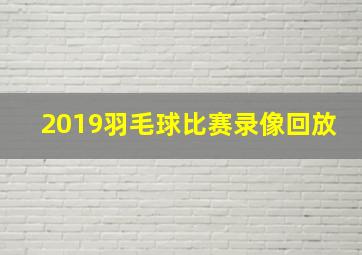 2019羽毛球比赛录像回放