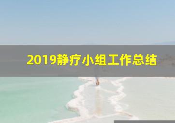 2019静疗小组工作总结